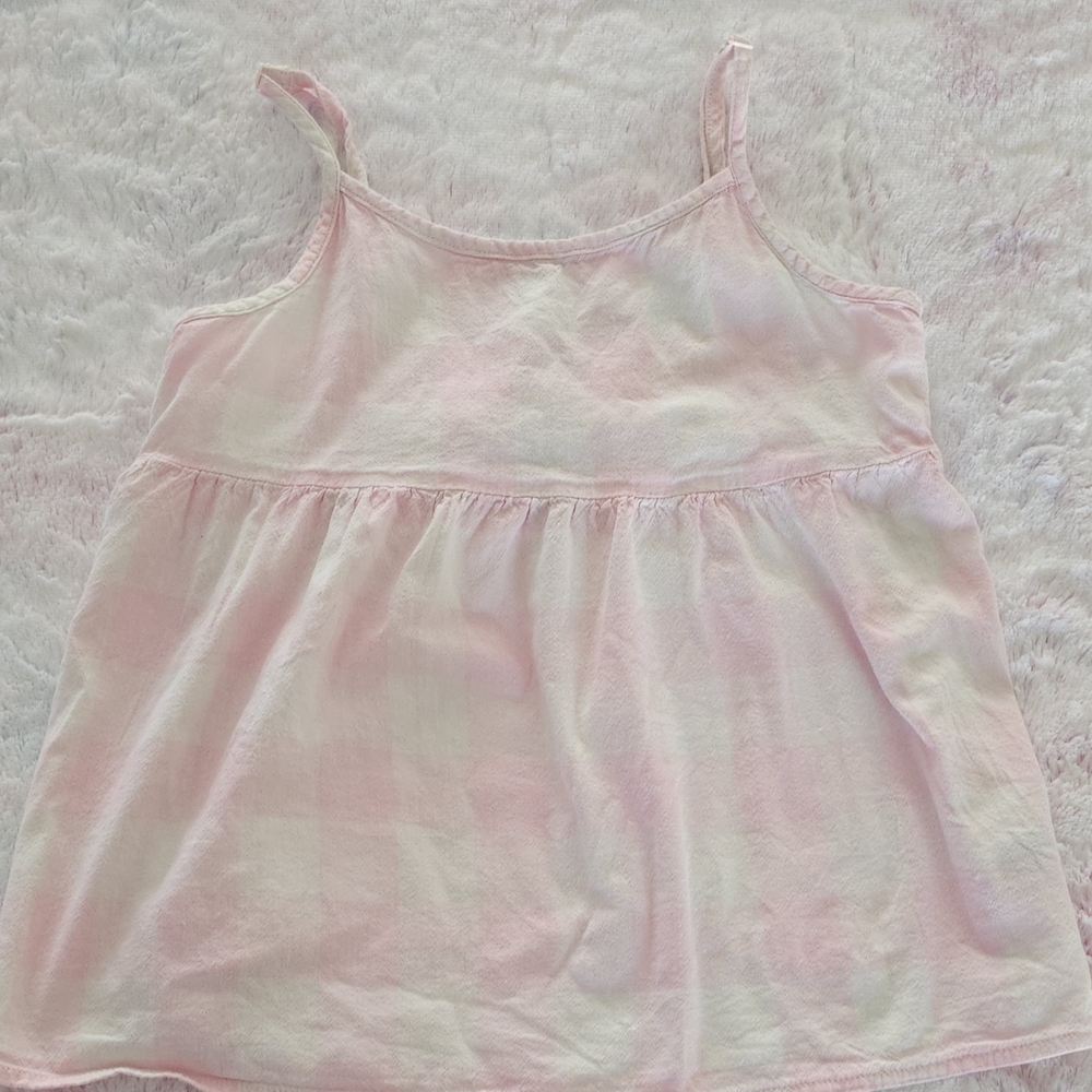 Old Navy Pink and White Camisole with Spaghetti Straps